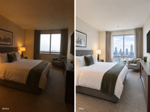 Load image into Gallery viewer, Sample property photo edit: dim hotel room to bright, straightened listing photo