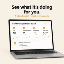 Load image into Gallery viewer, Sample monthly Google Business Profile report
